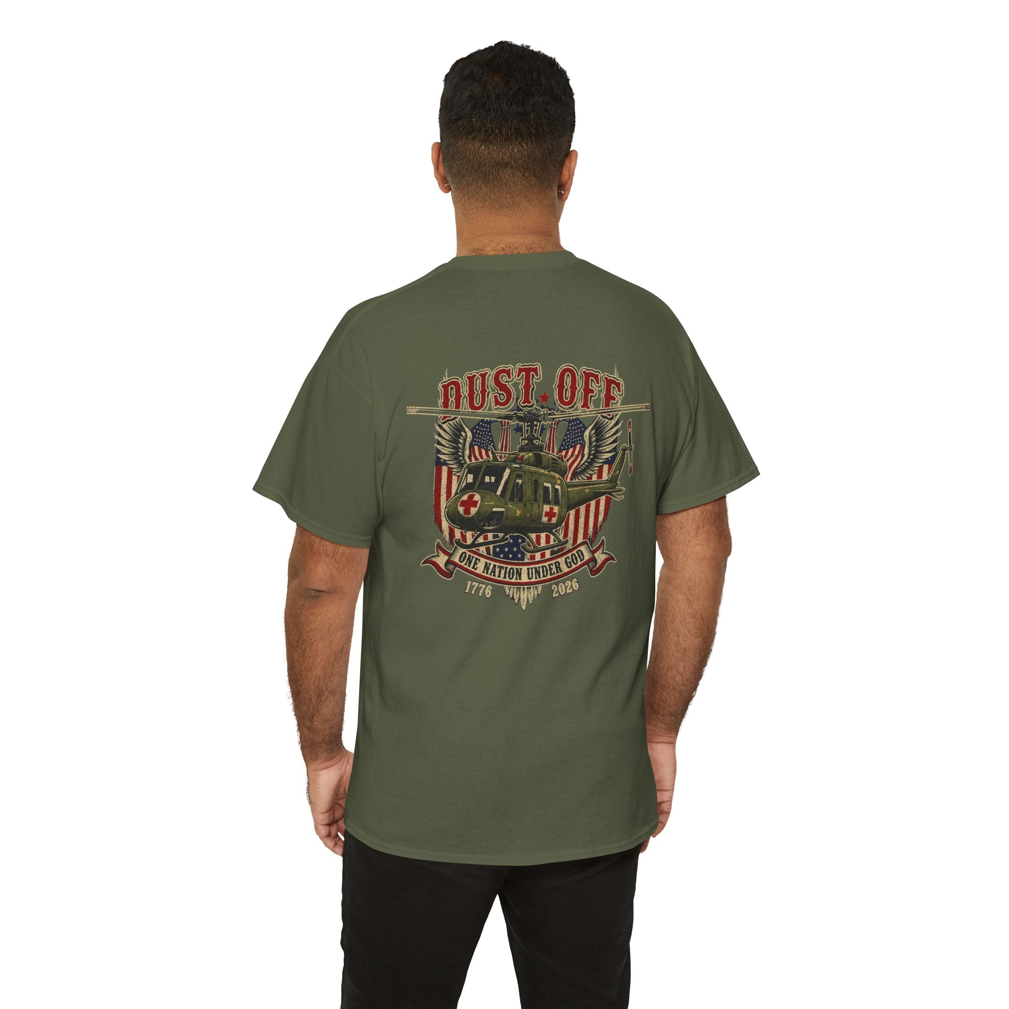 Dust Off - Military - Huey -One Nation Under God | USA 250th Anniversary Unisex Tee