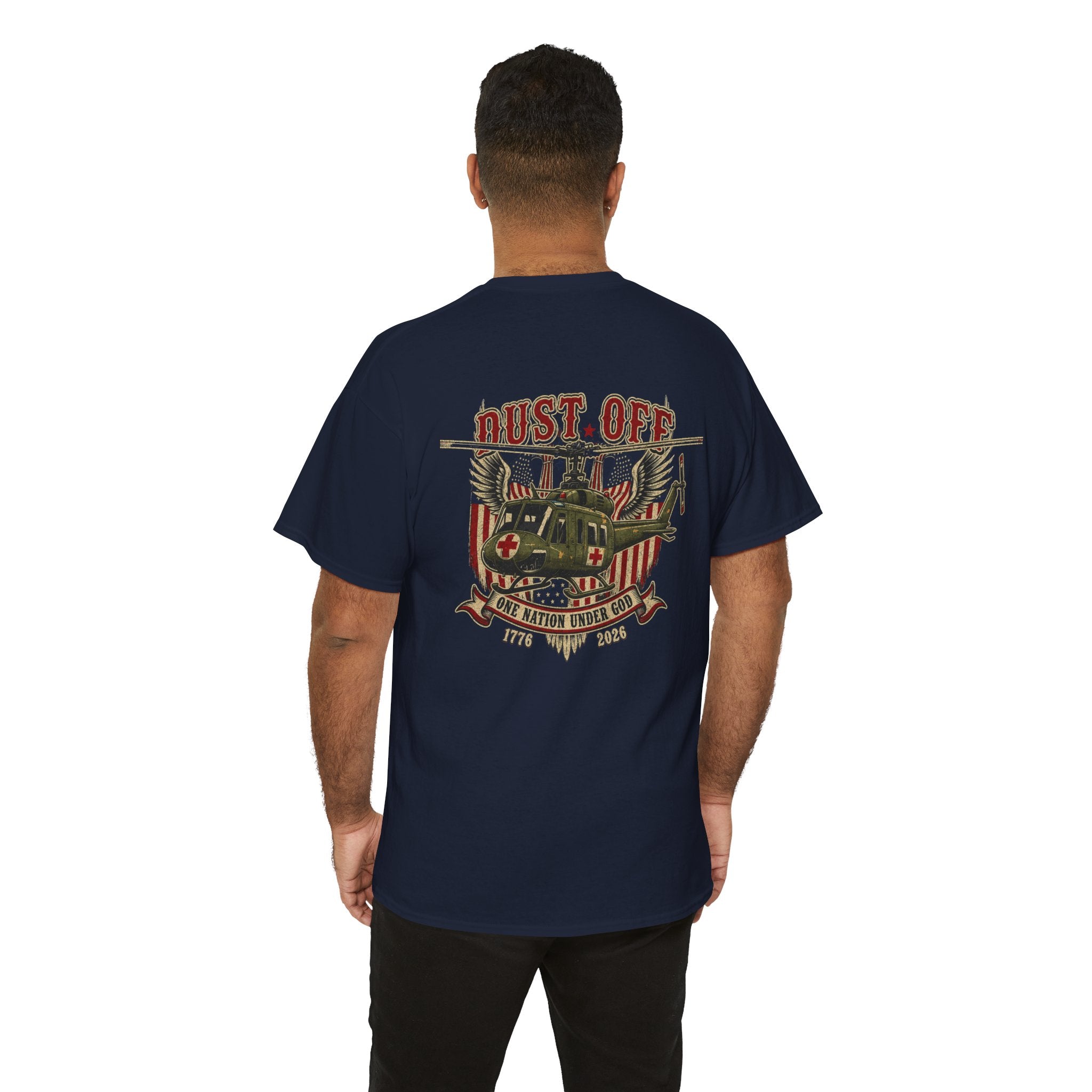 Dust Off - Military - Huey -One Nation Under God | USA 250th Anniversary Unisex Tee