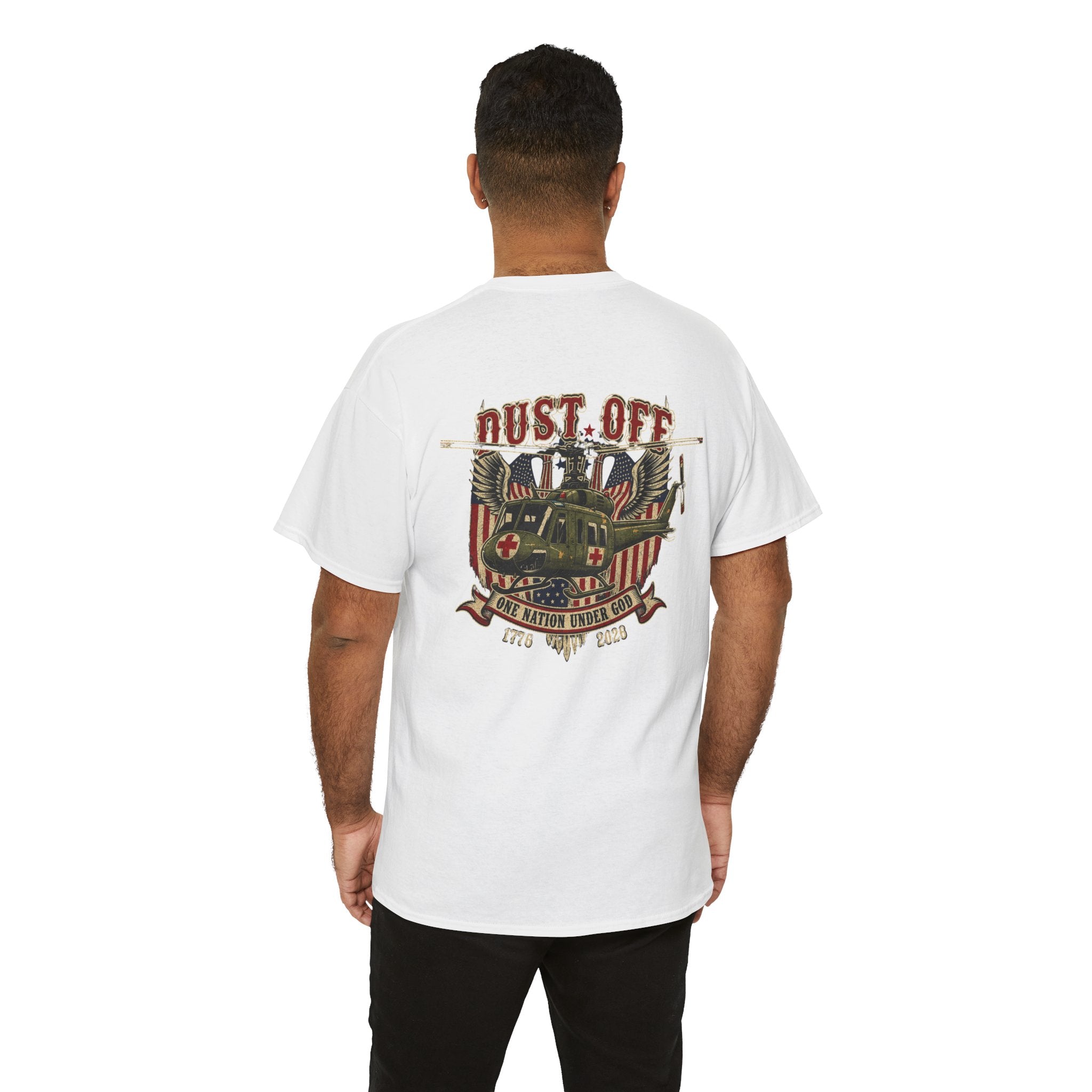 Dust Off - Military - Huey -One Nation Under God | USA 250th Anniversary Unisex Tee