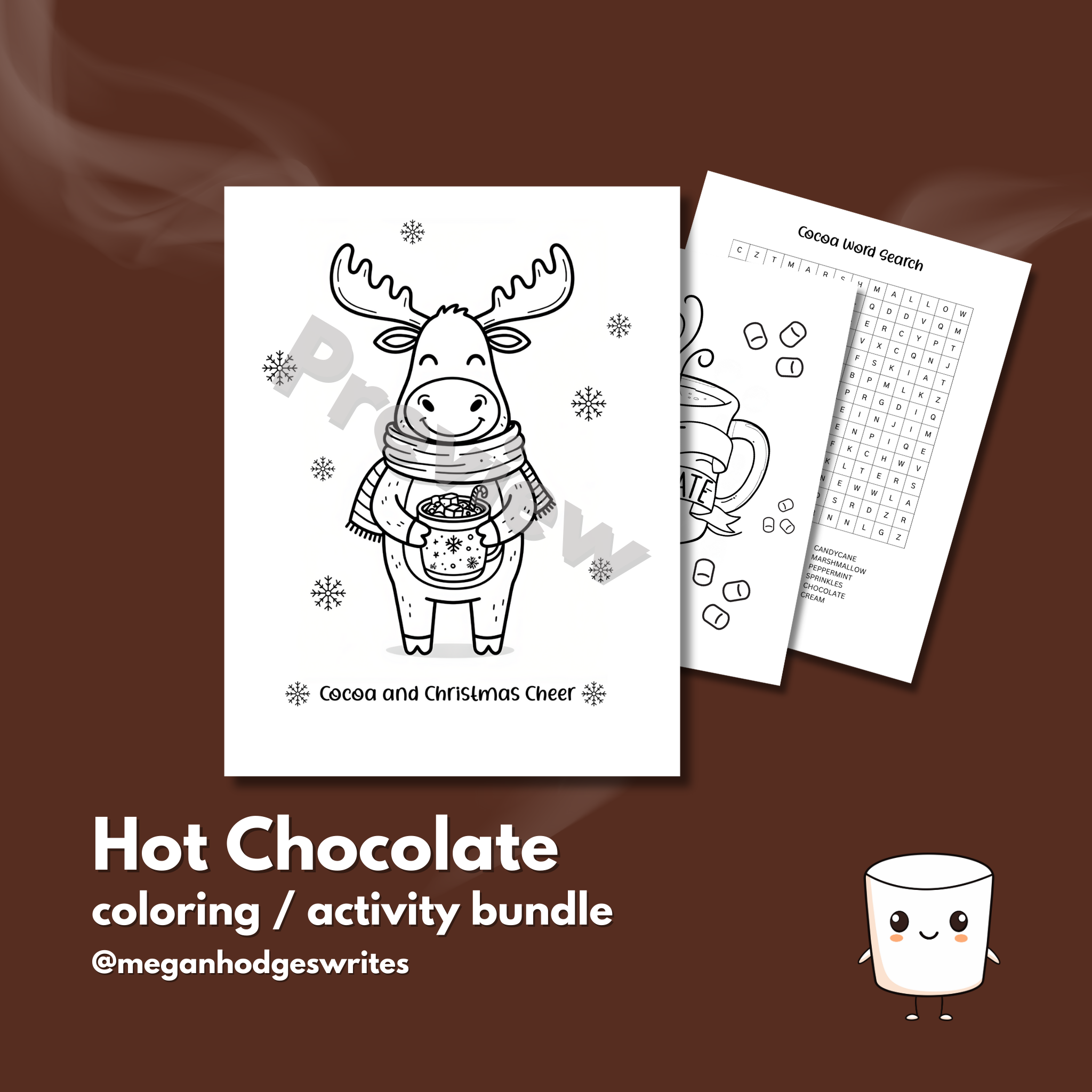 Hot Cocoa Themed Activity Pack (13pg download)